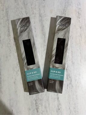 NEW She Clip & Go Remy Hair 18” Clip-In Extensions 14 pieces- Black 1B